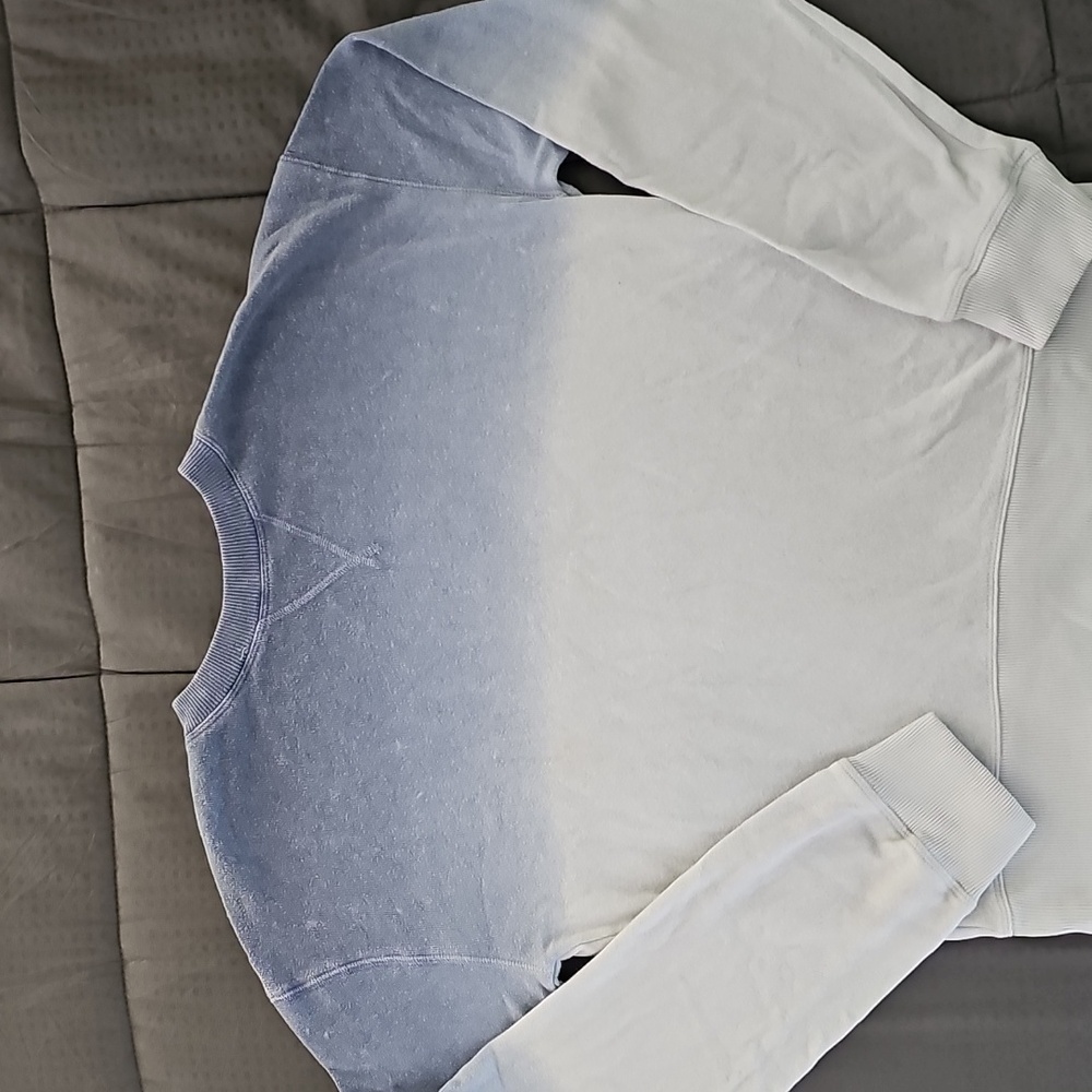 SO Blue and Gray Ombre  Lounge Sweatshirt,Cozy Medium